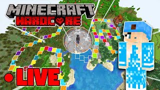 Hardcore Minecraft LIVE - Witch Farm MEGABUILD work (18.5k+ day world)