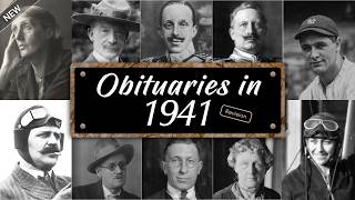 Obituary: Famous Faces WE LOST in 1941 | Revision