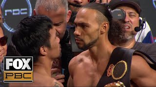 Manny Pacquiao and Keith Thurman face off before their massive title fight | WEI