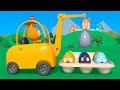 Learn colors with Box of Surprise Eggs |  Meow-Meow Kitty fun Games for kids