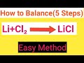 Li+Cl2=LiCl Balanced Equation||Lithium+Chlorine=Lithium chloride Balanced Equation