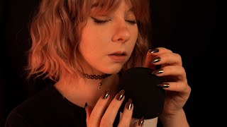 ASMR | go to sleep slow whispering, mic blowing & gentle foam cover scratching - blue yeti