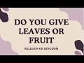 Do you give leaves or fruit?