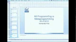 coursera - SaaS - 3.5 - Ruby Metaprogramming