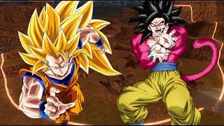 【MUGEN】限界！！！超サイヤ人３孫悟空（１２Ｐ）　VS　超サイヤ人４孫悟空（超本気以上）【SSJ3 Son Goku LB!!! VS SSJ4 Son Goku】