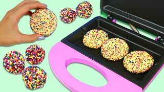 How to Make Rainbow Sprinkle Cookies with Nostalgia Bakery Bites Express DIY Dessert Maker!