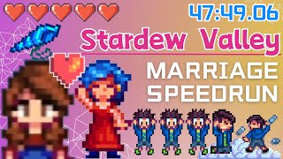 Stardew Valley Speedrun - Vanilla Marriage in 47:49 星露谷结婚速通