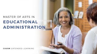 Master of Arts in Educational Administration Webinar