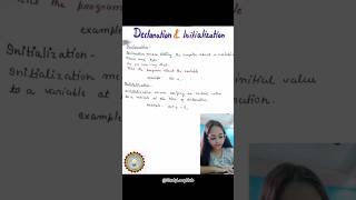 Declaration and initialization in c | #btechstudent #declaration#initialization#clanguage #pps#aktu