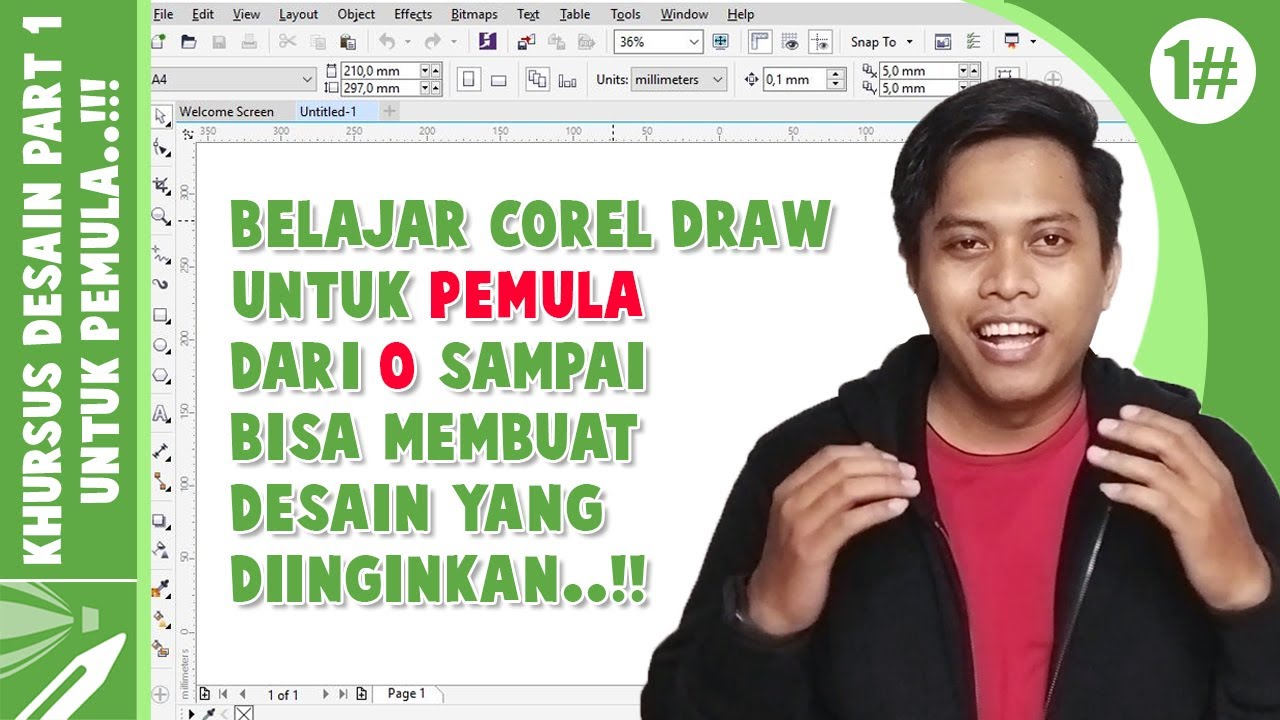 BELAJAR DESAIN CORELDRAW UNTUK PEMULA PERTEMUAN KE 1 | JDESIGNKU ...