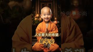 人生最大的希望是平安｜伶俐小和尚#人生感悟 #人生哲理 #佛語 #修心修行