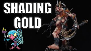 How to Shade and Highlight True Metallic Gold - HC 376