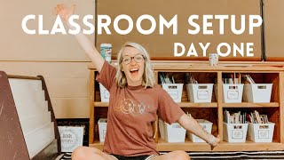 CLASSROOM SETUP DAY ONE | Getting Into My First Classroom!!!