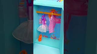 DIY miniature cardboard house| DIY dollhouse wardrobe｜ #cardboardcraft #diyminiaturecardboardhouse