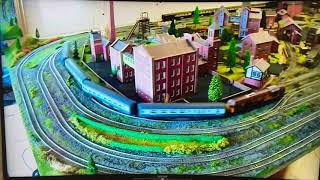 Hornby 00 railway train set layout 10x5 ft industrial metcalfe card kits setting