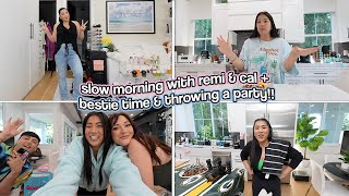 SLOW MORNING ROUTINE W/ REMI \u0026 CAL!! Bestie Date + Throwing a Surprise Party!!