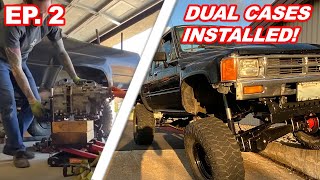 Toyota Pickup Rock Crawler Build Ep. 2 - Dual Transfer Cases Installed,  3rd Member Tool, New Parts!