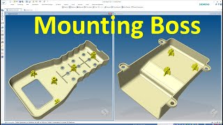 Solid Edge Tutorials #31 | How to use Mounting Boss command for Plastic Design