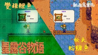 星露谷物語｜Stardew Valley《繁中字幕》：秋天鮟鱇魚\u0026下水道變種鯉魚