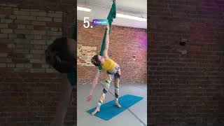 Aerial Yoga Ribs Hang Flow #aerialyoga #yoga #flow  #aerialyogaflow #tutorial #warmup #workout