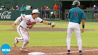 Hidden ball trick pulled off perfectly by Clemson baseball