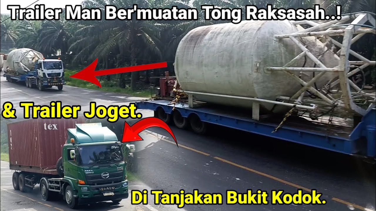 Truck Erova Trailer Man Dua Unit Ber'Muatan Tong Raksasah&Truk Joget ...