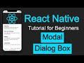 React Native tutorial #32 Modal | Dialog Box in react-native