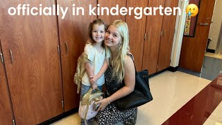 Everly's first day of KINDERGARTEN!!