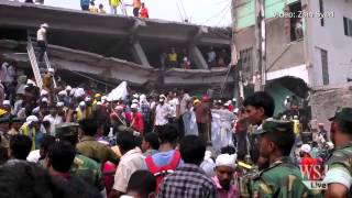 Rescuers and Family Gather at Bangladesh Factory