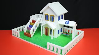 Thermocol House making with Glitter Paper with dimensions - School Project -Thermocol Doll House