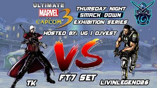 UMVC3 Thursday Night Smackdown Exhibition Series - TK (Tokyo) VS livinlegend26 FT7 Set