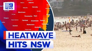 Twenty schools shut as heatwave raises bushfire risk in NSW | 9 News Australia