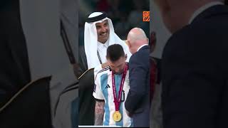 The moment when Messi wore the medal and gold shirt । FIFA WC 2022.