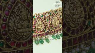 Temple Kundan Lakshmi Vaddanam - Vaibhav Jewellers || Shop Vaddanam Designs Online