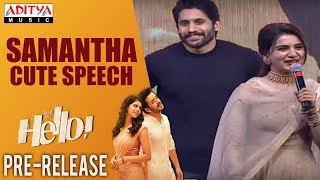 Samantha Cute Speech  @ HELLO! Movie Pre Release Event | Akhil Akkineni, Kalyani Priyadarshan