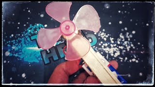 How to make a cool fan with popsticks and motor - creative with ice-cream sticks