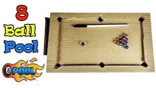 Diy 8 Ball Pool Games From Cardboard | How To Make a Mini Pool Table At Home