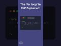 How a For Loop Works in PHP (Explained in 60 Seconds!)