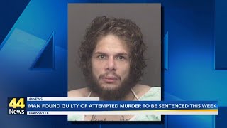 Man found guilty of attempted murder awaits sentencing in the Vanderburgh County Jail