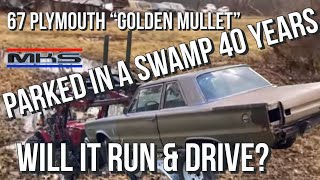 Trailer - Will it Run \u0026 Drive?  Golden Mullet - 67 Belvedere - Sitting 40 years! Seized Motor!