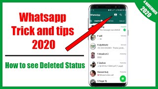 How to see whatsapp deleted status | whatsapp new tips and tricks 2020