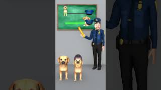 Dog or fake dog? Which animal can wear a police hat #shorts