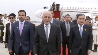 Afghan President Mohammad Ashraf Ghani arrives in Qingdao for SCO summit