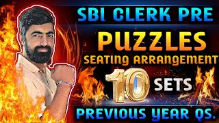 SBI CLERK PRE 2023 10 Puzzle Sets  || Reasoning By Dhruvasir....