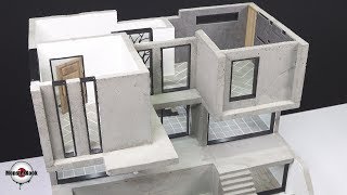 How To Make a Luxury House(model) #7 - Making door & Tile Floor Installation.