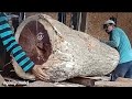 Kayu Trembesi Bolong Digergaji Bahan Talenan Satu Papan Solid Resto Ternama Amerika.