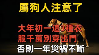 屬狗人注意了，蛇年大年初一，這3種衣服千萬別穿出門，否則一年災禍不斷！再忙也花时间看看！#十二生肖#生肖運勢#運勢解析#命理預測#生肖風水#玄學解讀#生肖文化