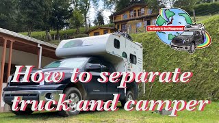 【キャンピングカー】How to separate truck and camper