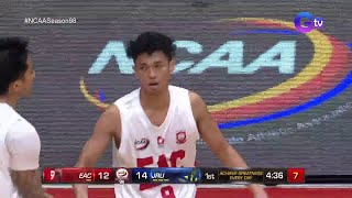 Ralph Robin knocks down the three plus the foul! #NCAASeason98