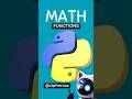 Python Math Functions EXPLAINED (I) #coding